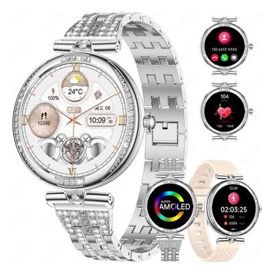 Reloj Inteligente Mujer 1.19 Amoled Relojes Ip68 Impermeable Deportivos Smartwatch Damas Elegante