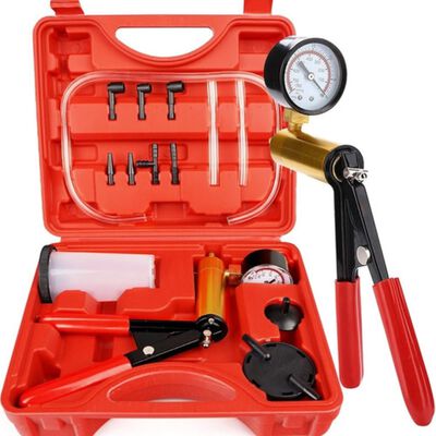 Bomba De Vacio Manual Frenos Purgador Manometro Naranja