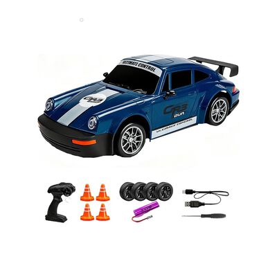 Carro De Control Remoto 4x4 Con Luces 2.4ghz Azul Oscuro