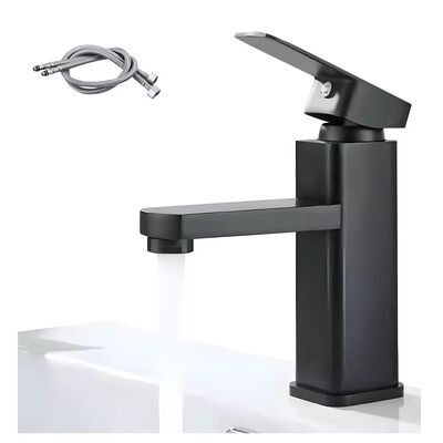 Grifo Ba&ntilde;o Llave Monomando Fregadero Mezcladora Inoxidable Negro