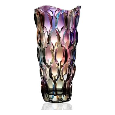 Florero De Cristal Jarr&oacute;n De Vidrio Tornasol Decorativo
