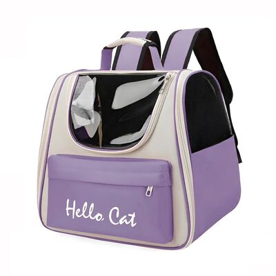 Mochila Back Pack Transportadora Gato Perro Mascota Peque&ntilde;a VIOLETA