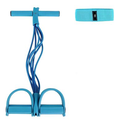 Bandas El&aacute;sticas Ligas De Resistencia Ejercicio Fitness Yoga Azul