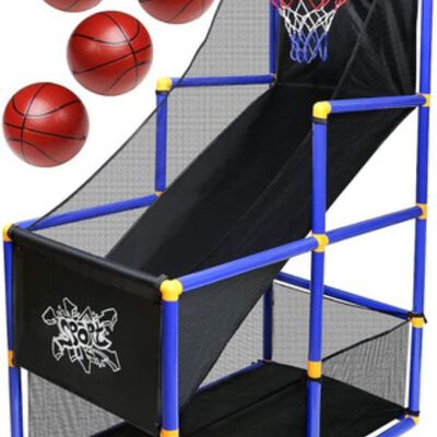 "Juego De Aro De Baloncesto Para Ni&ntilde;os Inflador 4 Baloncesto azul ".