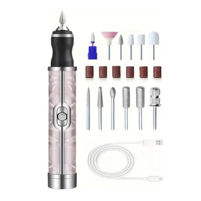 Drill Inalambrico Taladro U&ntilde;as Pulidor De U&ntilde;as Rosa