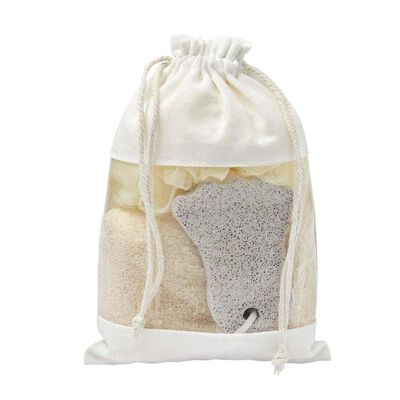 Kit publicitario de ba&ntilde;o con piedra p&oacute;mez-Adri