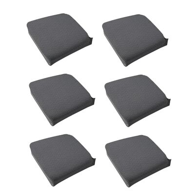 Fundas Gris El&aacute;sticas Para Comedor Pack 6 Sillas 35-48cm