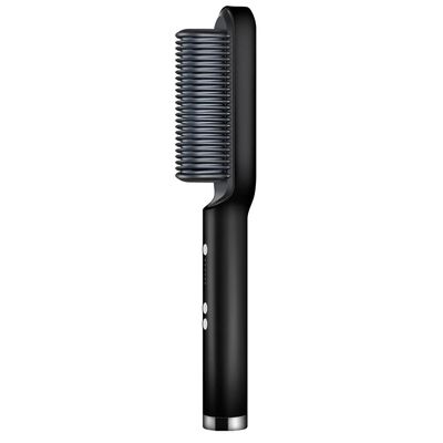 Cepillo Peine Alaciador Y Rizador El&eacute;ctrico Plancha Cabello Negro