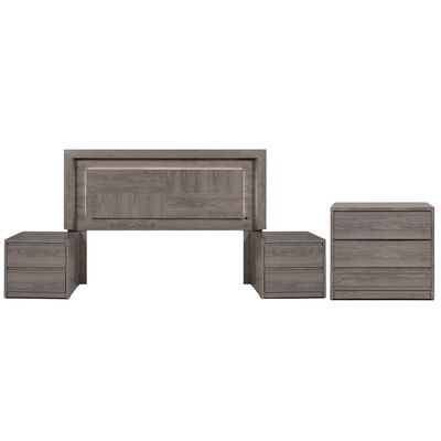 Recamara KS 4 Piezas Sin espejo Andalucia Gris Kessa