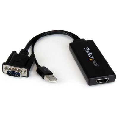 Adaptador VGA a HDMI StarTech.com VGA2HDU 1080p con Audio USB
