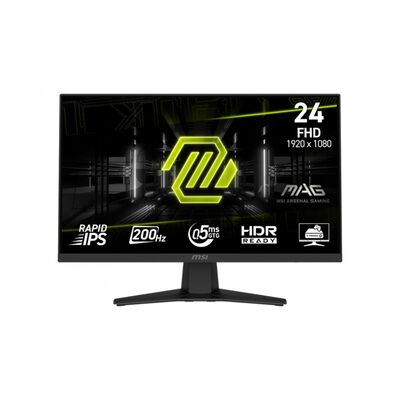 Monitor Gamer MSI MAG 244F 24 Full HD Panel Rapid IPS 200Hz Plano Negro