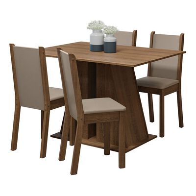Juego de Comedor Mesa y 4 Sillas Madesa Sophie MB