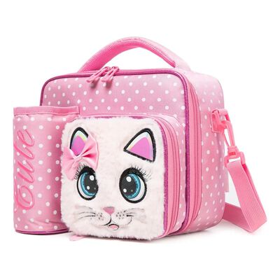 Lonchera T&eacute;rmica Ni&ntilde;a Bolsa Almuerzo Escolar C/ Correa Y Asa Color Gato B