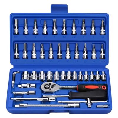 "Herramienta Dados De Llave De Trinquete De En Caja Azul "
