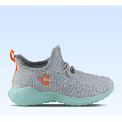Tenis Casual Ni&ntilde;o Charly Kids 1079284 Gris Aqua Running Deporte De Calcetin