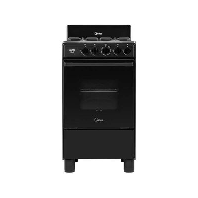 Estufa Midea MGS20FS1BAABB / MGS20FS1BABB 20"4 Quemadores / Cubierta Acero Inox Negro ORTY* ENTREGA SOLO VALIDA EN LA CD