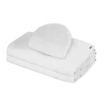 Kit Spa 3 Pzas S&aacute;banas Para Cama De Masaje Blanco