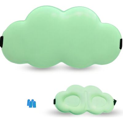 "Antifaz Nube 3d Dormir Adjustable Verde "