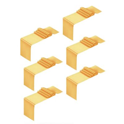 Camino De Mesa Sat&eacute;n Decoraci&oacute;n 275*30cm 6 Piezas Dorado