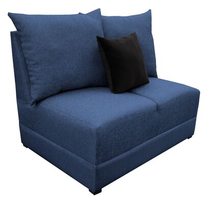 Love Seat El Bazar Store Orlando Azul marino Tela Lino nacional, Sillon 2 plazas, Modular