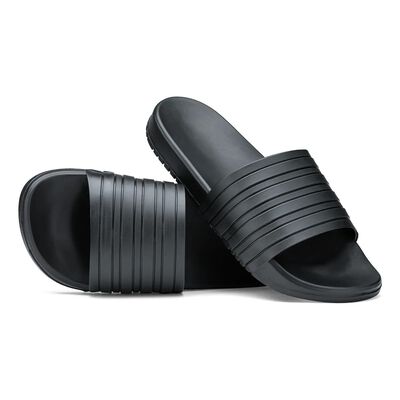 Sandalias Chanclas Suela Gruesa C&oacute;modas Color Negro Profundo Talla 23