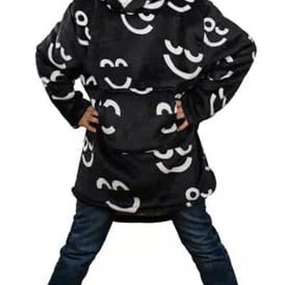 Coomfi - Maxi Hoodie, Sudadera Para Dormir Unitalla Infantil Negro