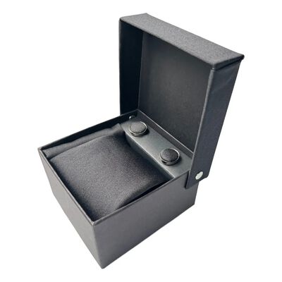 Corbata Pa&ntilde;uelo Mancuernillas Conjunto Para Hombre Color Negro