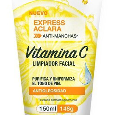 Garnier Skin Active Limpiador Facial Express Aclara Anti Manchas Vitamina C Piel Mixta 150 mL.