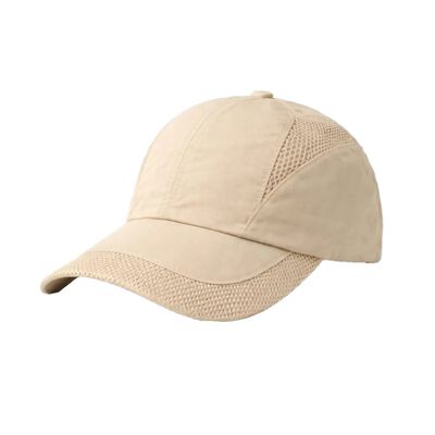 Gorra Deportiva Transpirable Running Tenis Caminata Beige