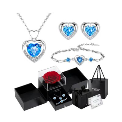 Juego De Dije Con Collar De Coraz&oacute;n