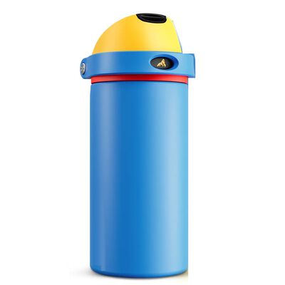 Vaso T&eacute;rmico Con Pajita 2 En 1 Y Tapa Con Pico. Azul medio