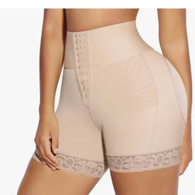 Panty Short Faja Mujer Colombiana Postparto Moldeador Calz&oacute;n Modelo Beige G