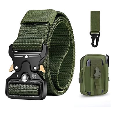 Cintur&oacute;n T&aacute;ctico Con Bolsa De Cintur&oacute;n T&aacute;ctico Y Gancho Verde Talla: M