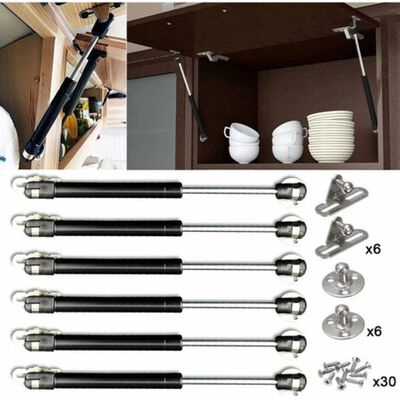 Pist&oacute;n Elevable De Gas Amortiguador Para Puertas Alacenas Negro