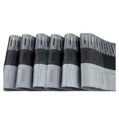 Manteles Individuales Antideslizantes 6 Piezas Gris oscuro Rayas verticales