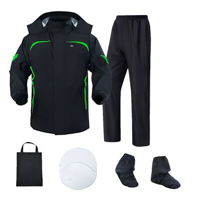 Impermeable Motociclista Reflejante Para Lluvia Con Capucha Talla XL