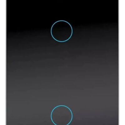 Interruptor De Luz De Pared Inteligente Wifi (2 V&iacute;as) Negro