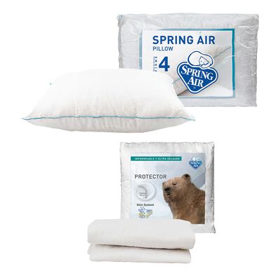 Protector de Colch&oacute;n Ultrasoft Spring Air Individual + Almohada Osos