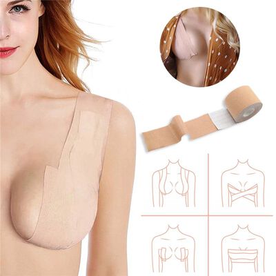 Sujetador de cinta adhesiva Invisible para Mujer, sujetador de pezones, cubre pezones, cinta para levantar el pecho, Bralette de realce, almohadilla sin tirantes..
