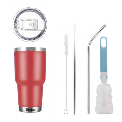 30oz De Termo Port&aacute;til De Acero Inoxidable Con Calor Y Fr&iacute;o, Rojo