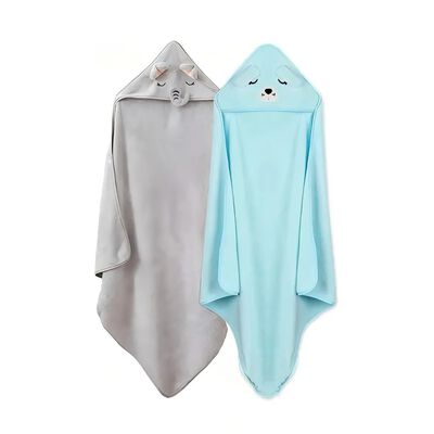 Toalla De Ba&ntilde;o Beb&eacute; Con Capucha Animales Manta Suave