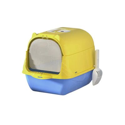 Arenero Para Gatos Antiolores Puerta Palita Y Filtro Color Amarillo