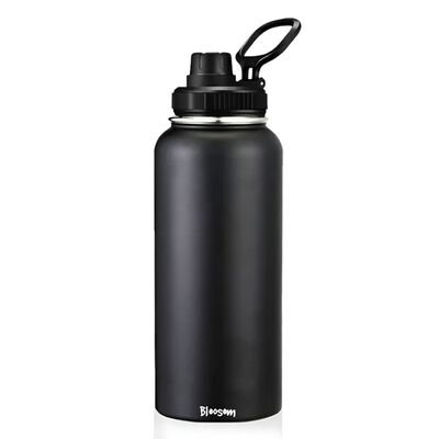 Termo Vaso-botella Acero Inoxidable con Fr&iacute;a/caliente 1Ltro. Negro