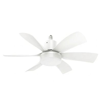 Ventilador De Techo Led E27 52cm Con Control Y Luz 40w blanco