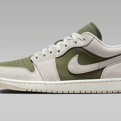 Tenis Air Jordan 1 Low SE Verde/beige Hombre Tallas #25 al #30