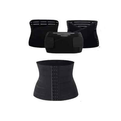 Faja Postparto De Maternidad Para Recuperaci&oacute;n, Kit 4 Piezas Negro Talla: XL
