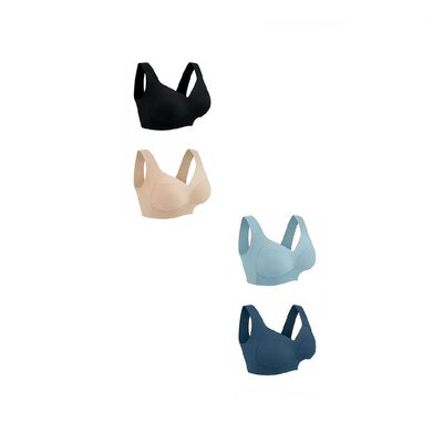 Brasier Deportivo Lenceria Sin Varillas Push Up 4 Piezas Talla S