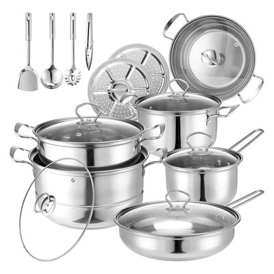 18pcs Completa Bateria De Cocina Antiadherente Inoxidable