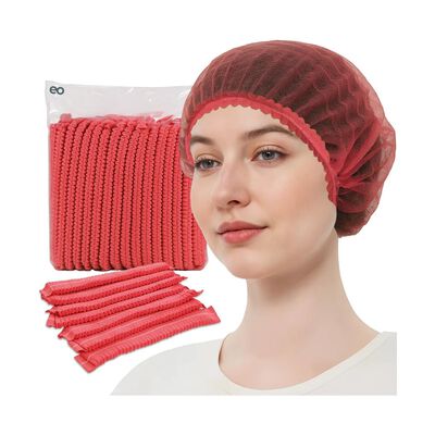 200 Piezas Gorra Plisada Gorra Plisada Desechable Rojo