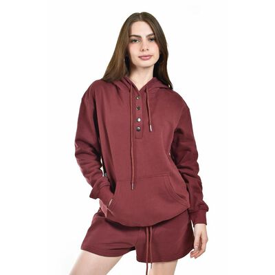 Conjunto sudadera con shorts Roman Fashion /Juvenil, 5290 (Vino)